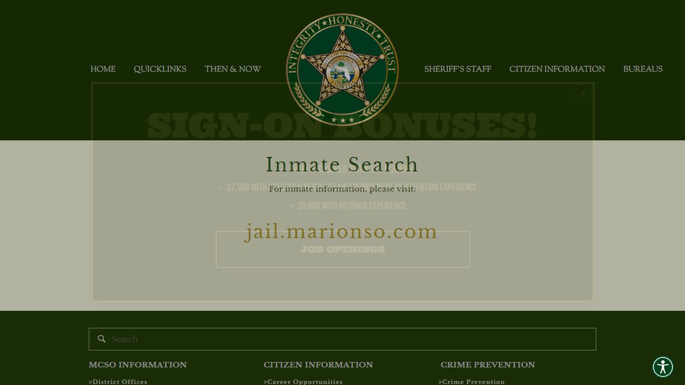 INMATE SEARCH — Marion County Sheriff's Office